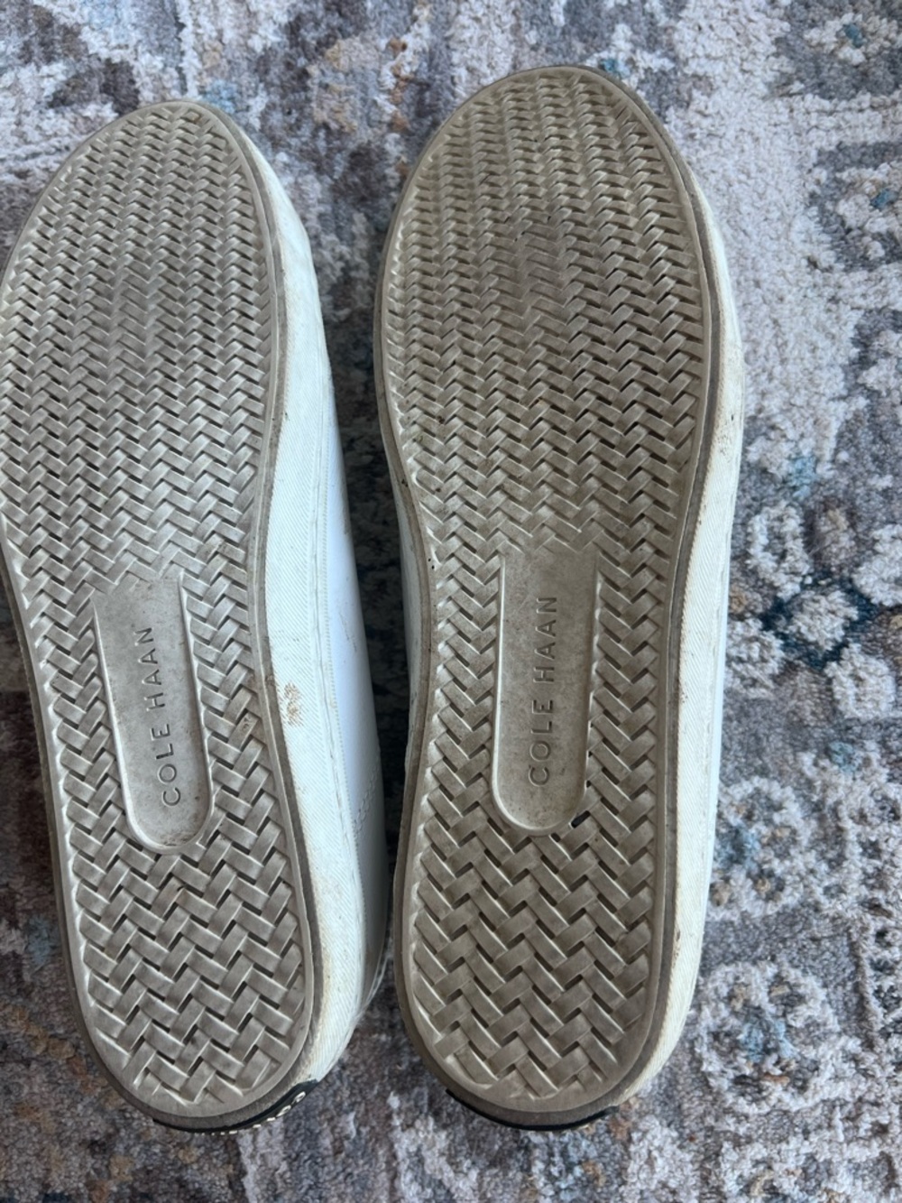 Well Worn White Leather Lace-Up Sneakers - Picture 5 of 5